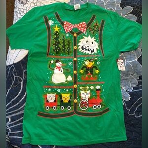 Fruit of the Loom Ugly Christmas T-shirt.  Size Men’s Medium
